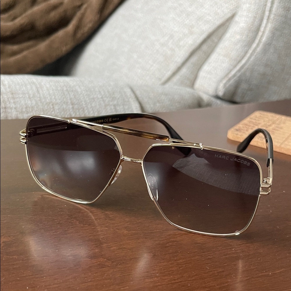 Marc Jacobs Havana Geometric Sunglasses XL